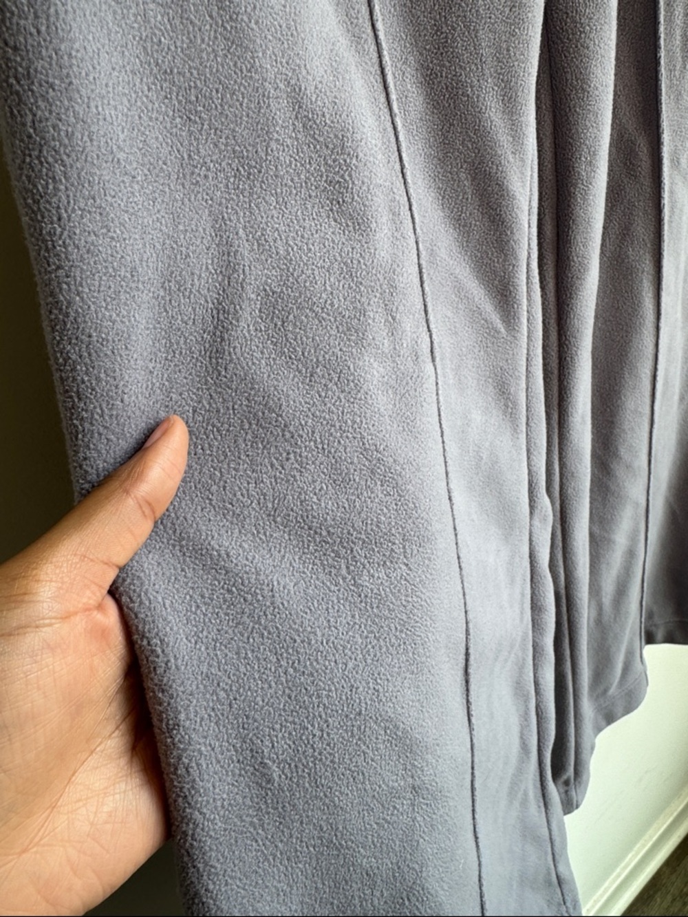 ALO Yoga Polar Fleece High-Waist Snowdrift Wide Leg in Fog - L - Picture 7 of 7